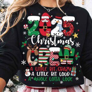 Family Christmas 2025 Sweatshirt Funny Matching Holiday Squad Tee 05